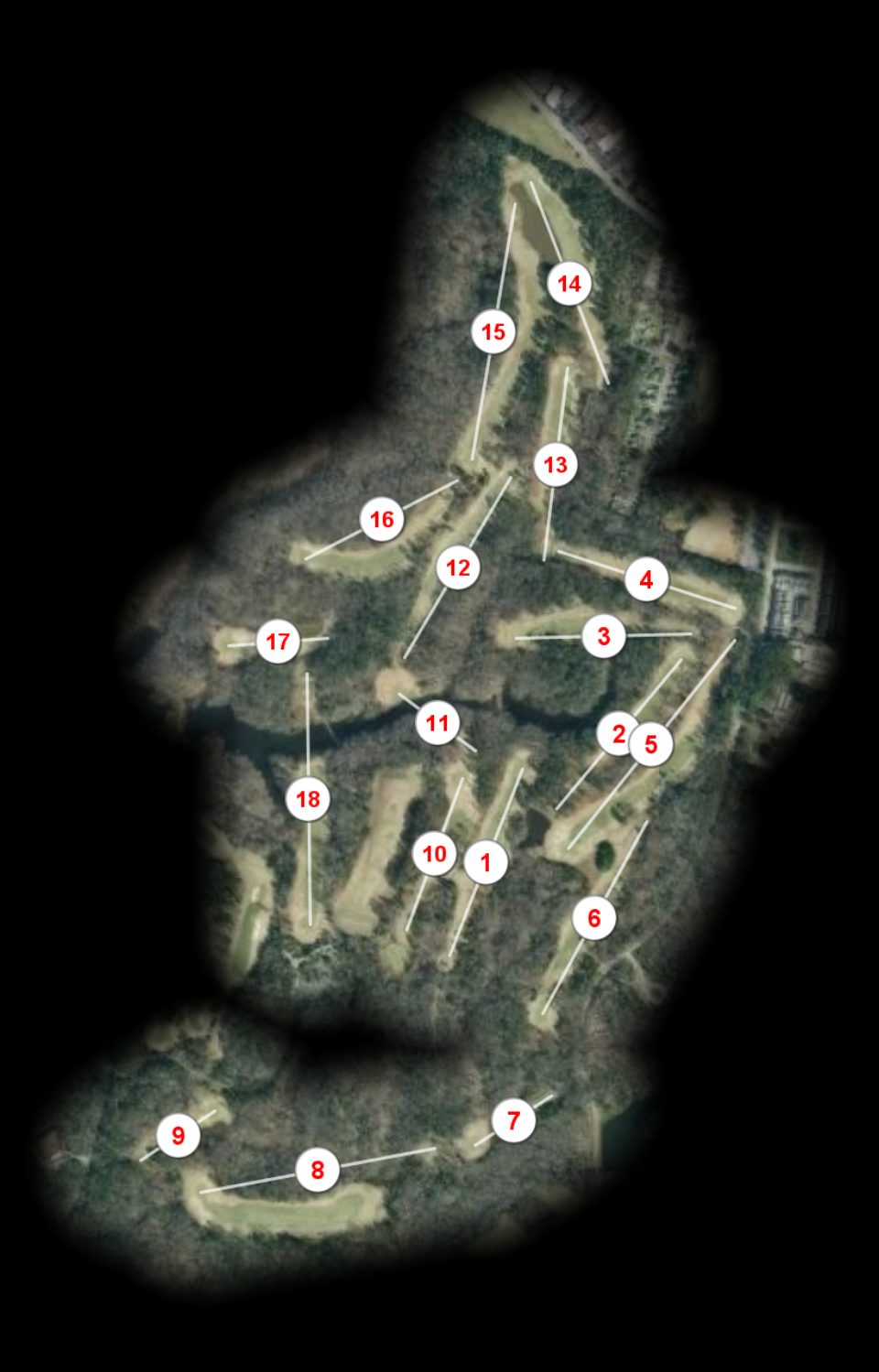 Golden Horseshoe Golf Club Green course overview