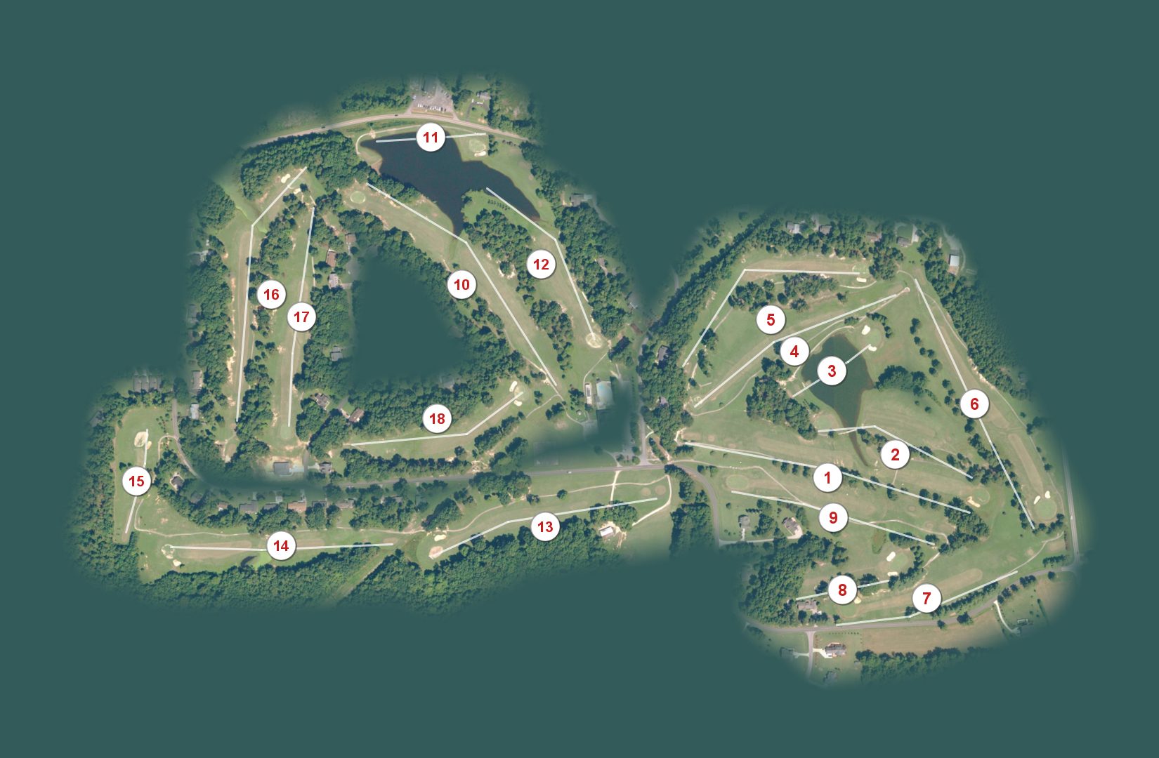 Kerr Lake Country Club course map