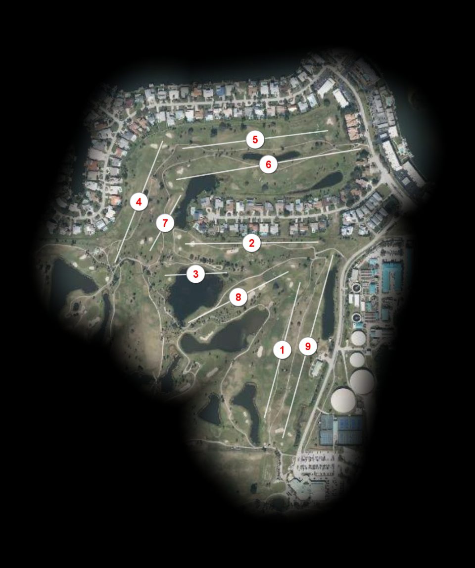 Lake nine at Cocoa Beach Municipal Golf Club