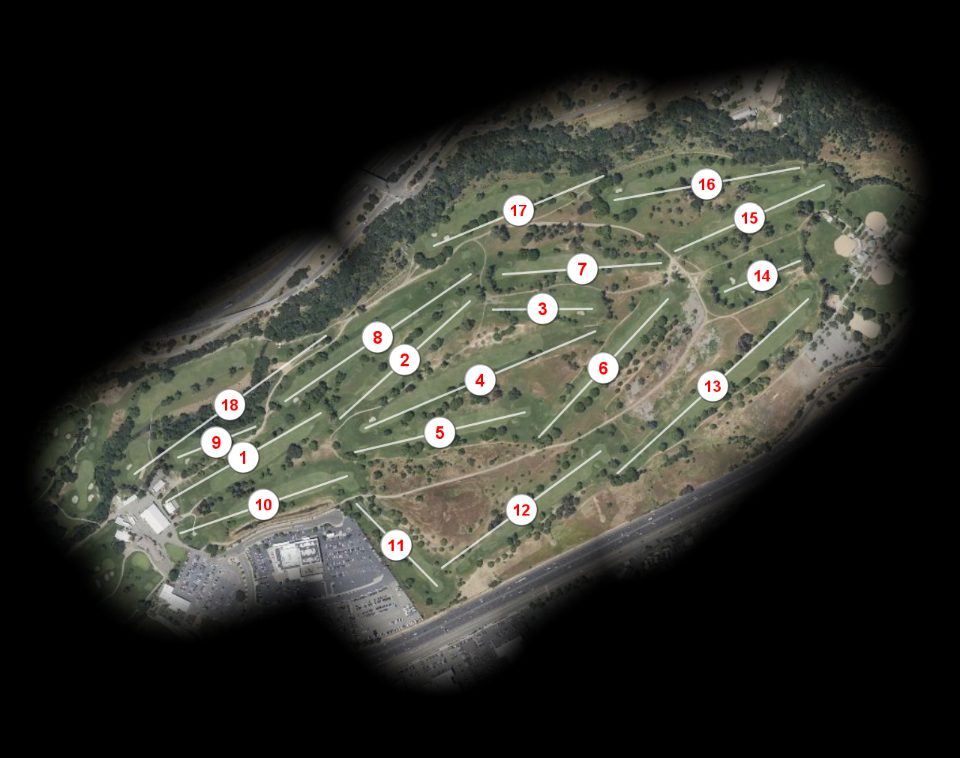 Haggin Oaks Golf Complex Arcade Creek course overview
