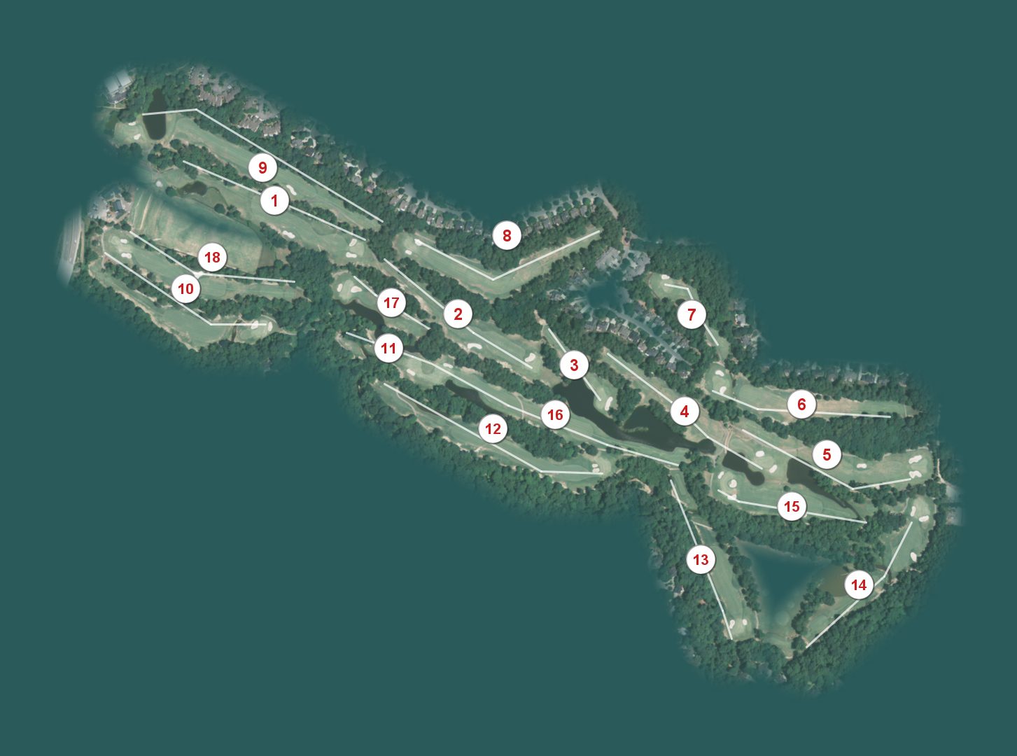 Lochmere Golf Course course map