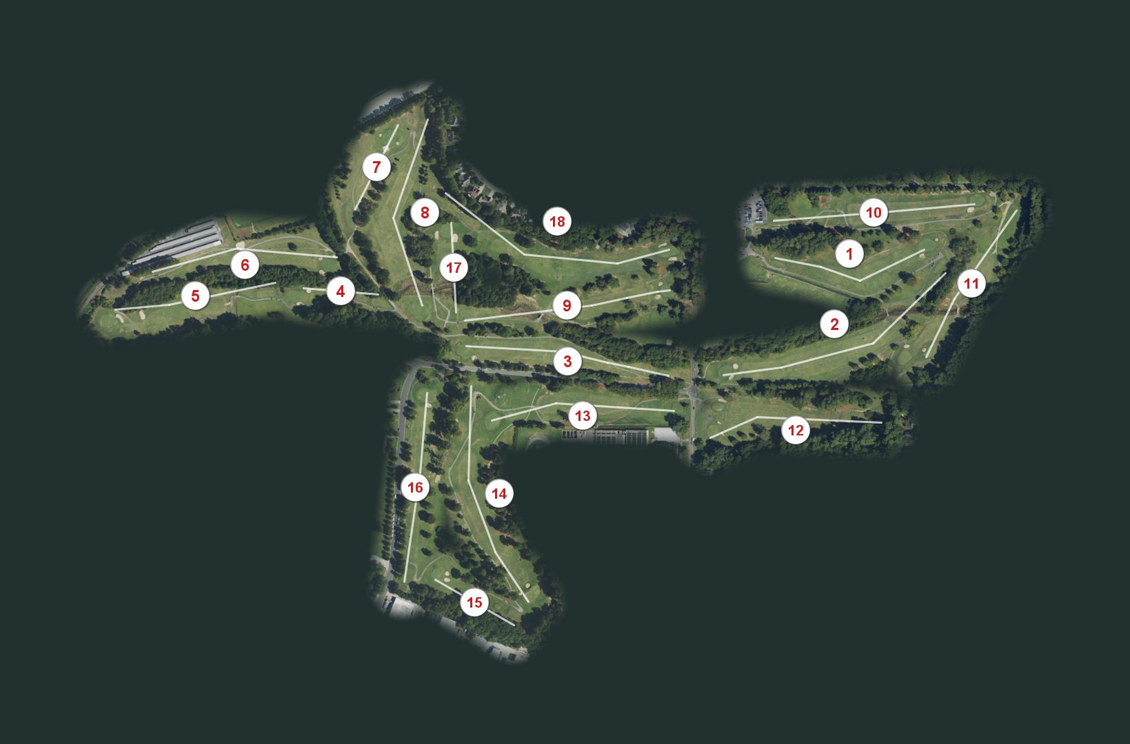 Hillandale Golf Course course map