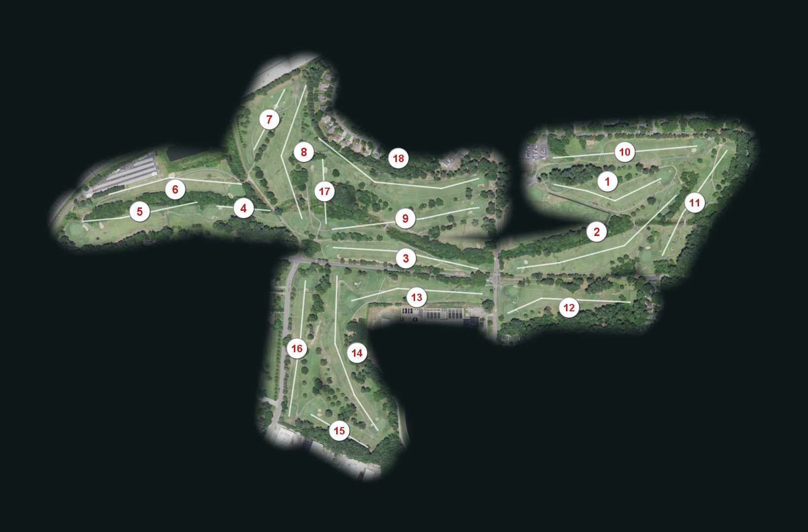 Croasdaile Country Club course map