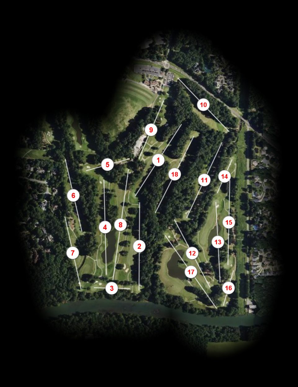 RiverPines Golf Eighteen course overview