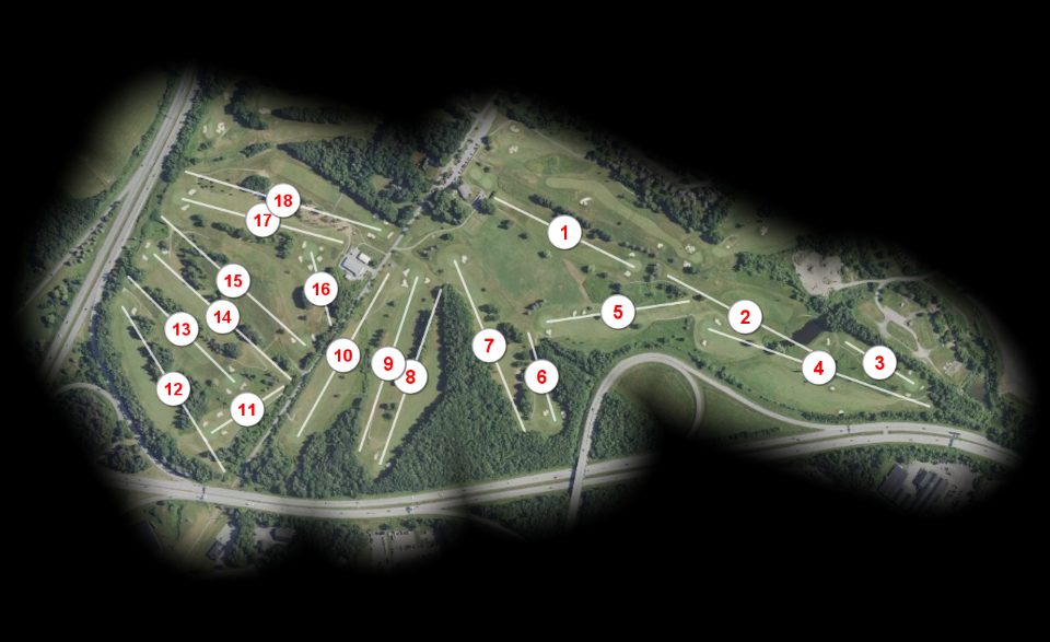 Bangor Municipal Golf Club Eighteen course overview