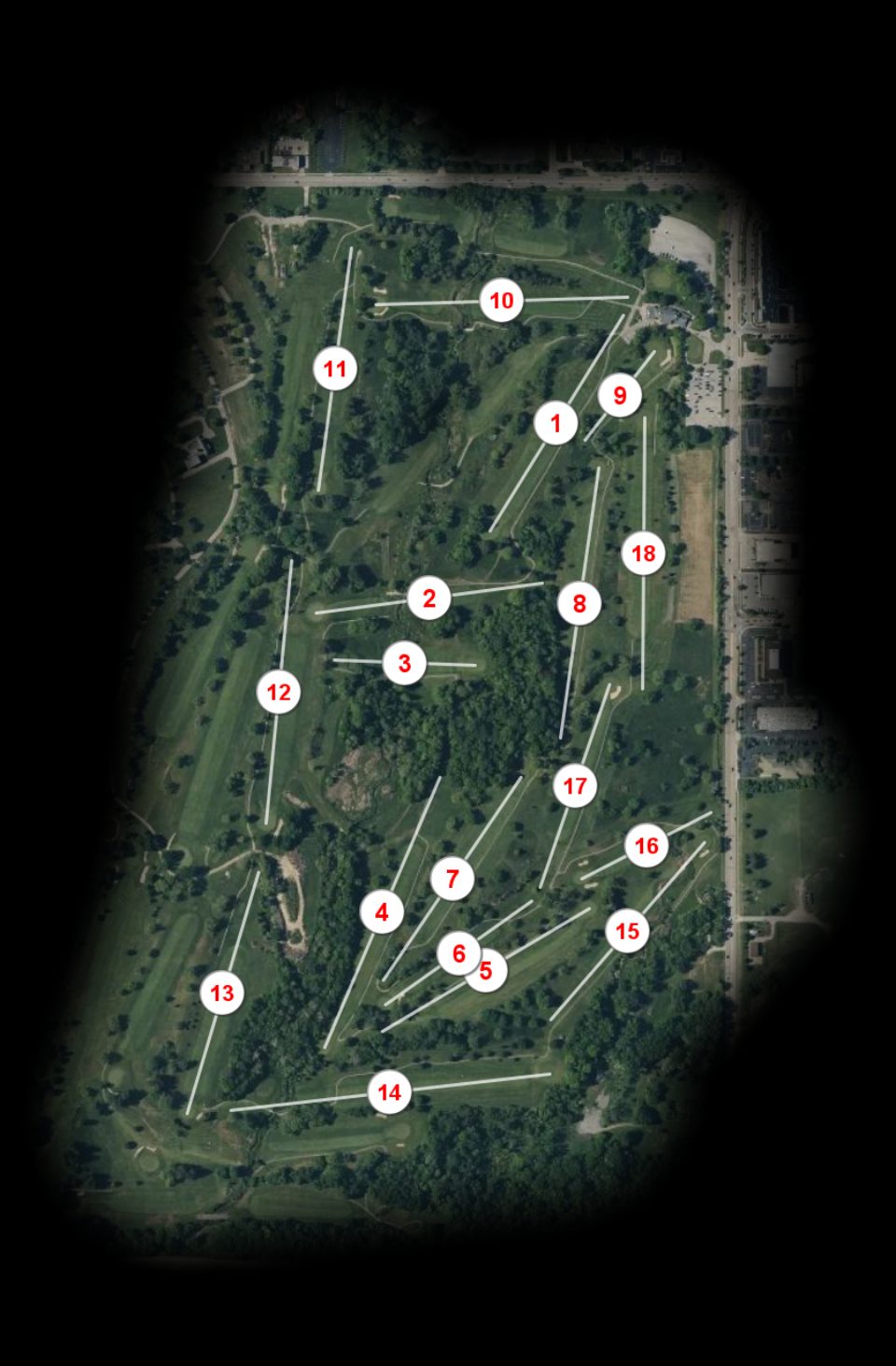 Highland Park Golf Course Red course overview