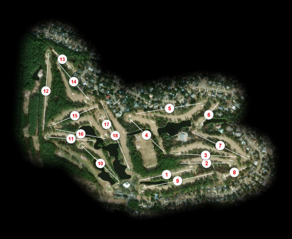 Indian Bayou Golf & Country Club 18 holes Ch/Cr course overview